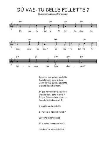 Où vas-tu belle fillette